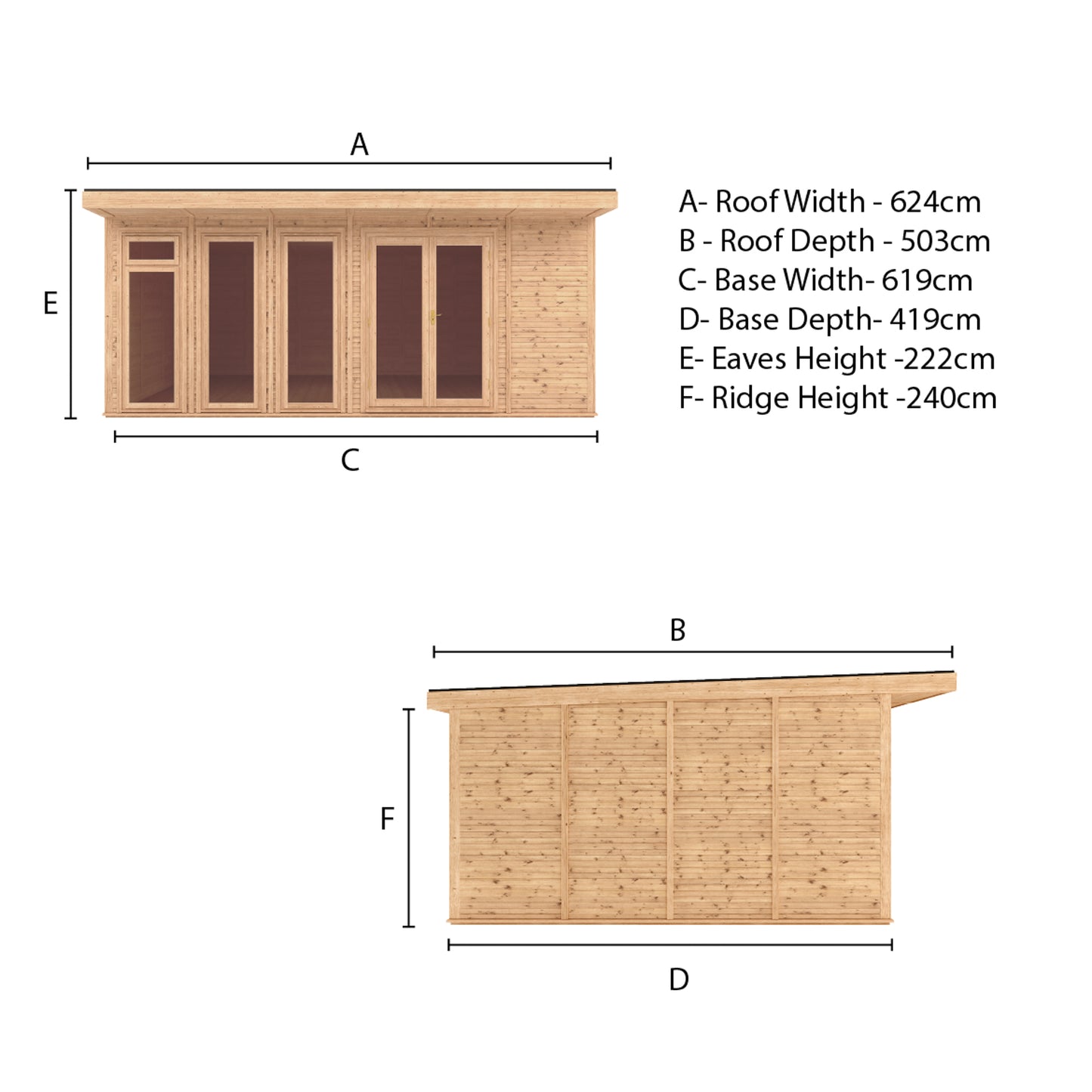 The Edwinstowe 6m x 4m Premium Insulated Garden Room