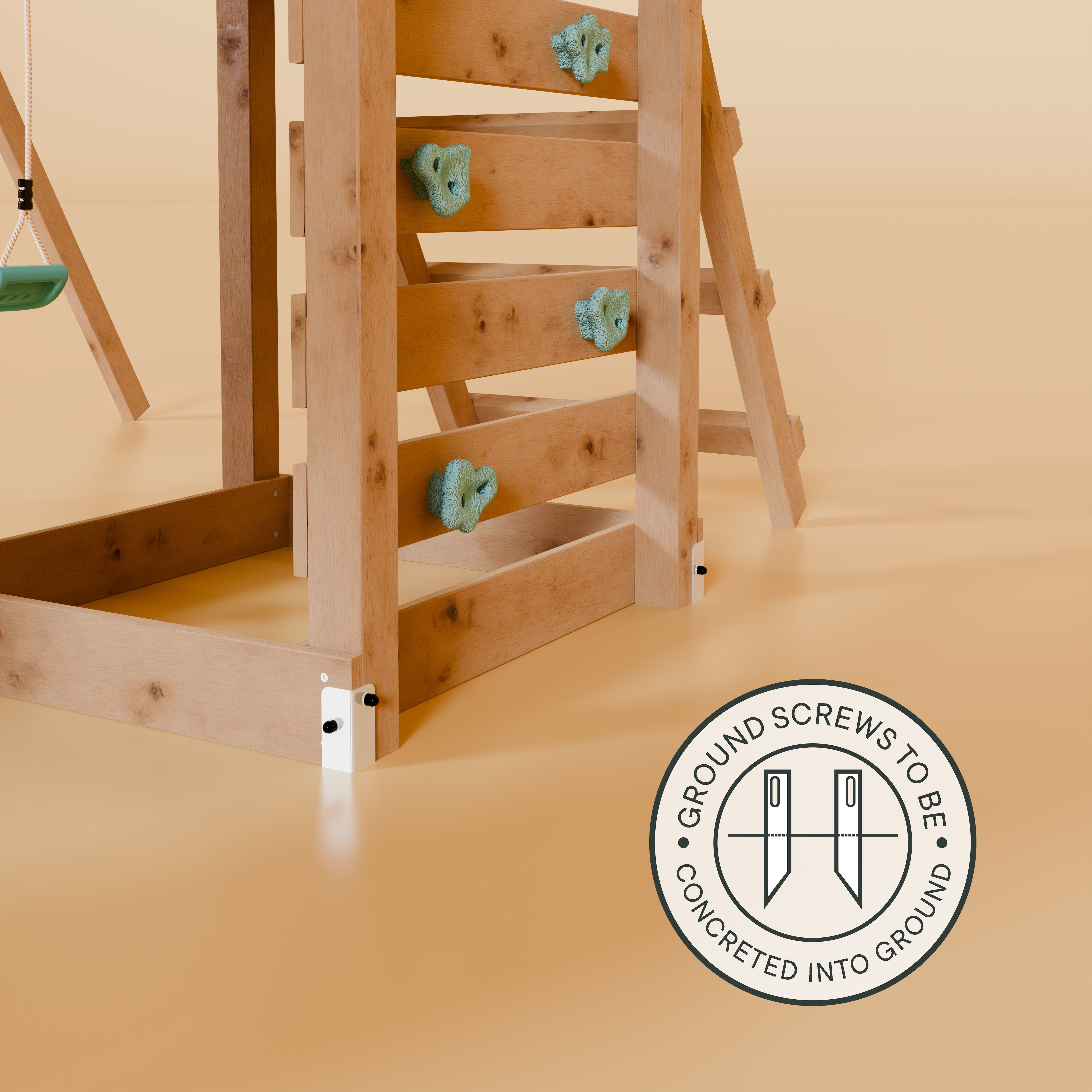 Climbing Frame With Single Swing - Eldertree Forest I