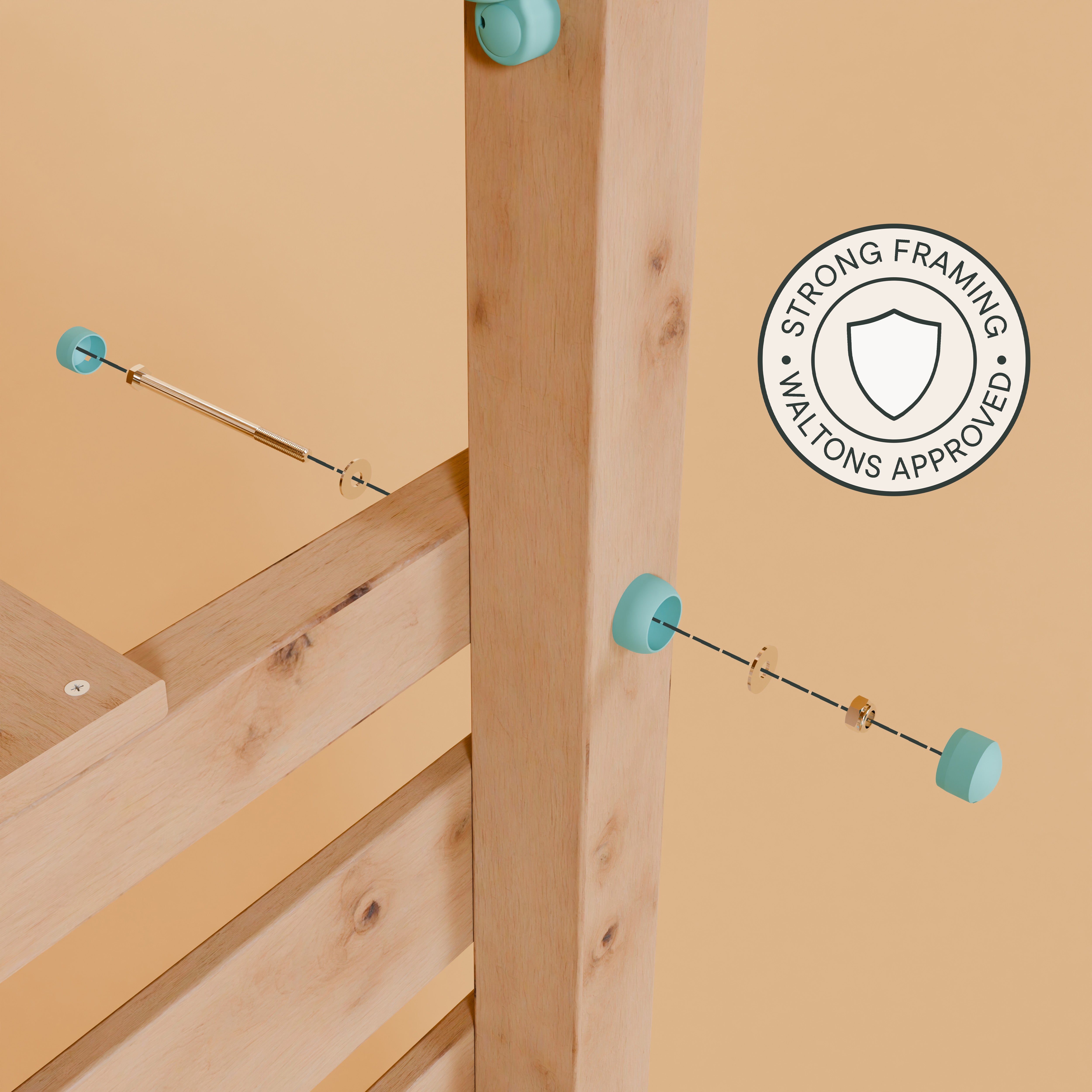 Extended Climbing Frame With Single Swing - Whispering Woods I