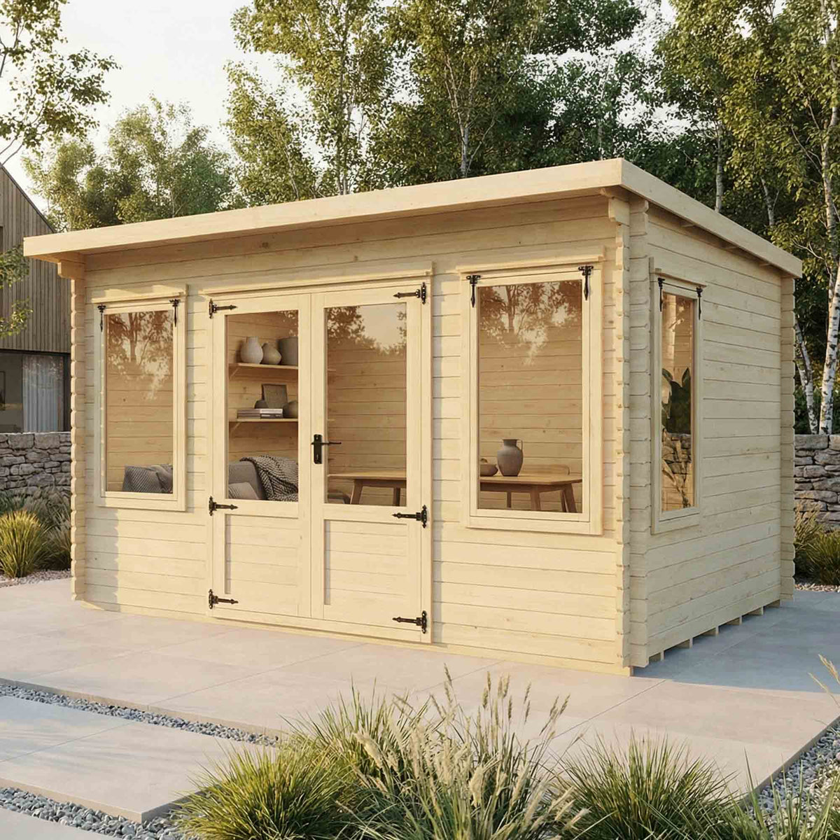 Value 19mm Pent Log Cabin