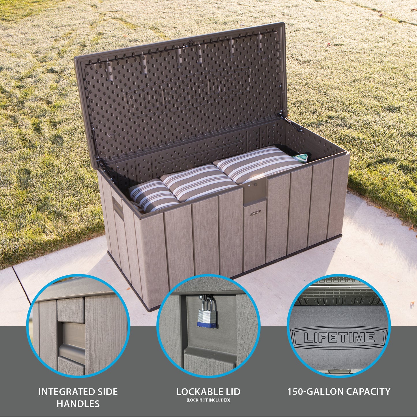 Lifetime Outdoor Storage Deck Box - 680L