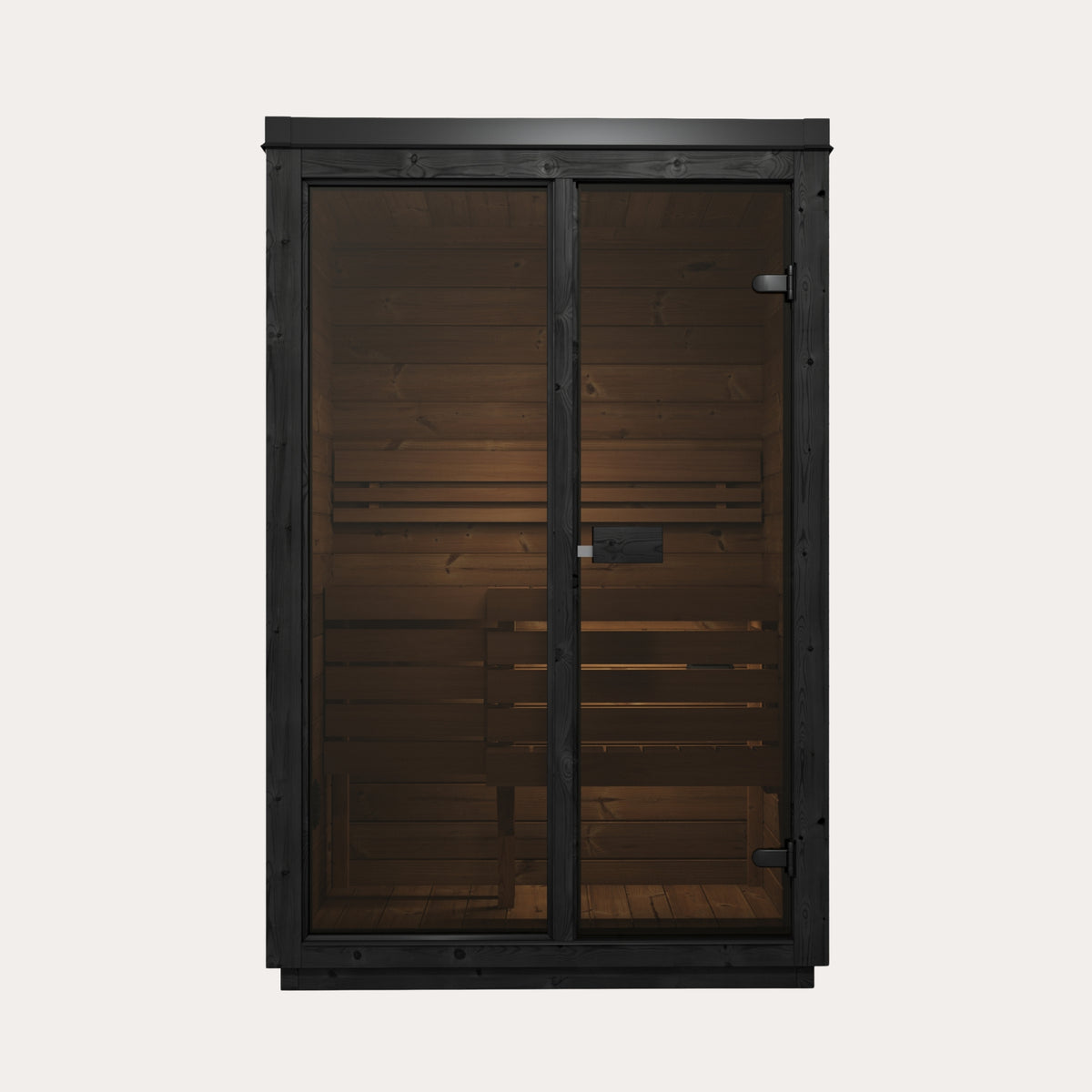 Novi Rose 2 person sauna with doors closed