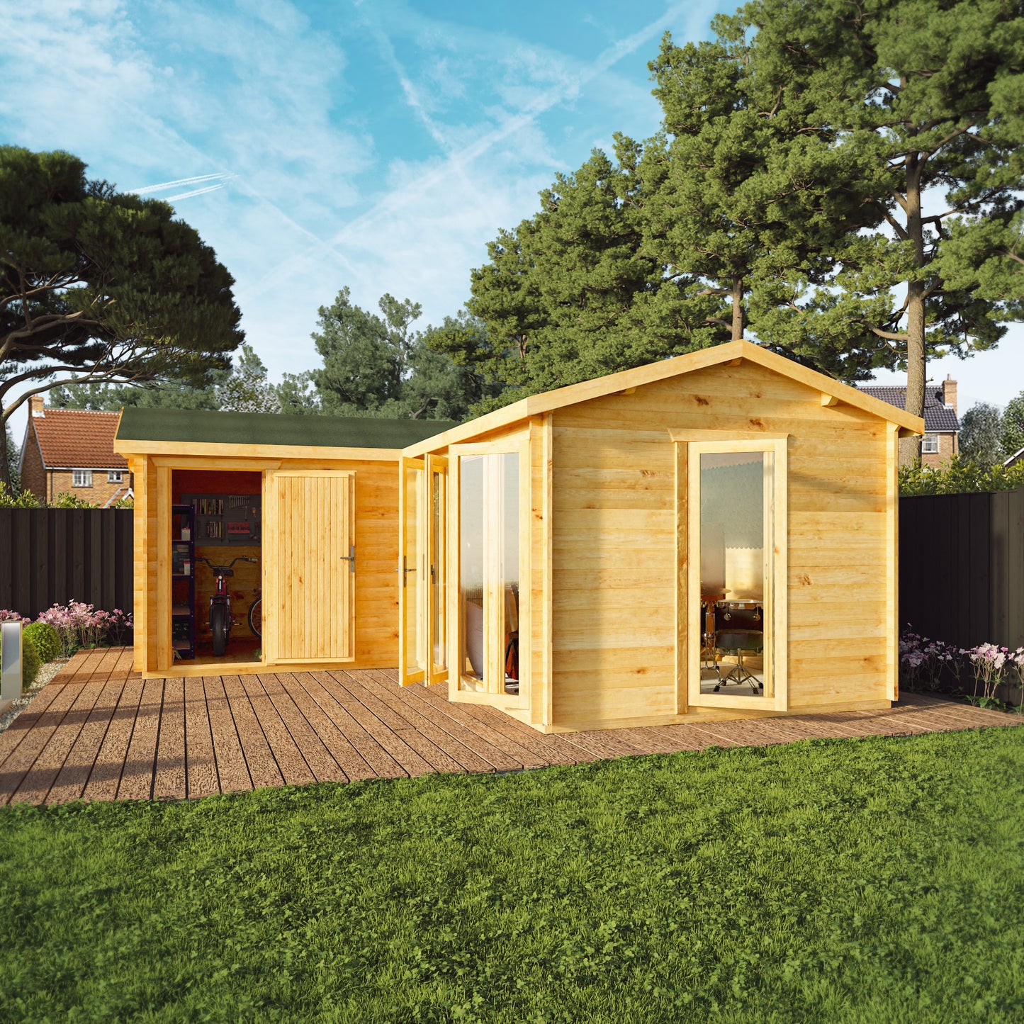 6 x 6m Redwing Premium Log Cabin