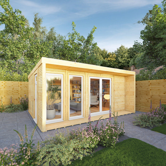 The Creswell 5m x 3m Premium Insulated Garden Room with White UPVC