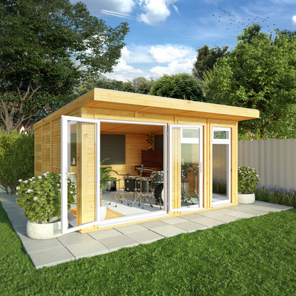 The Edwinstowe 4m x 4m Premium Insulated Garden Room with White UPVC
