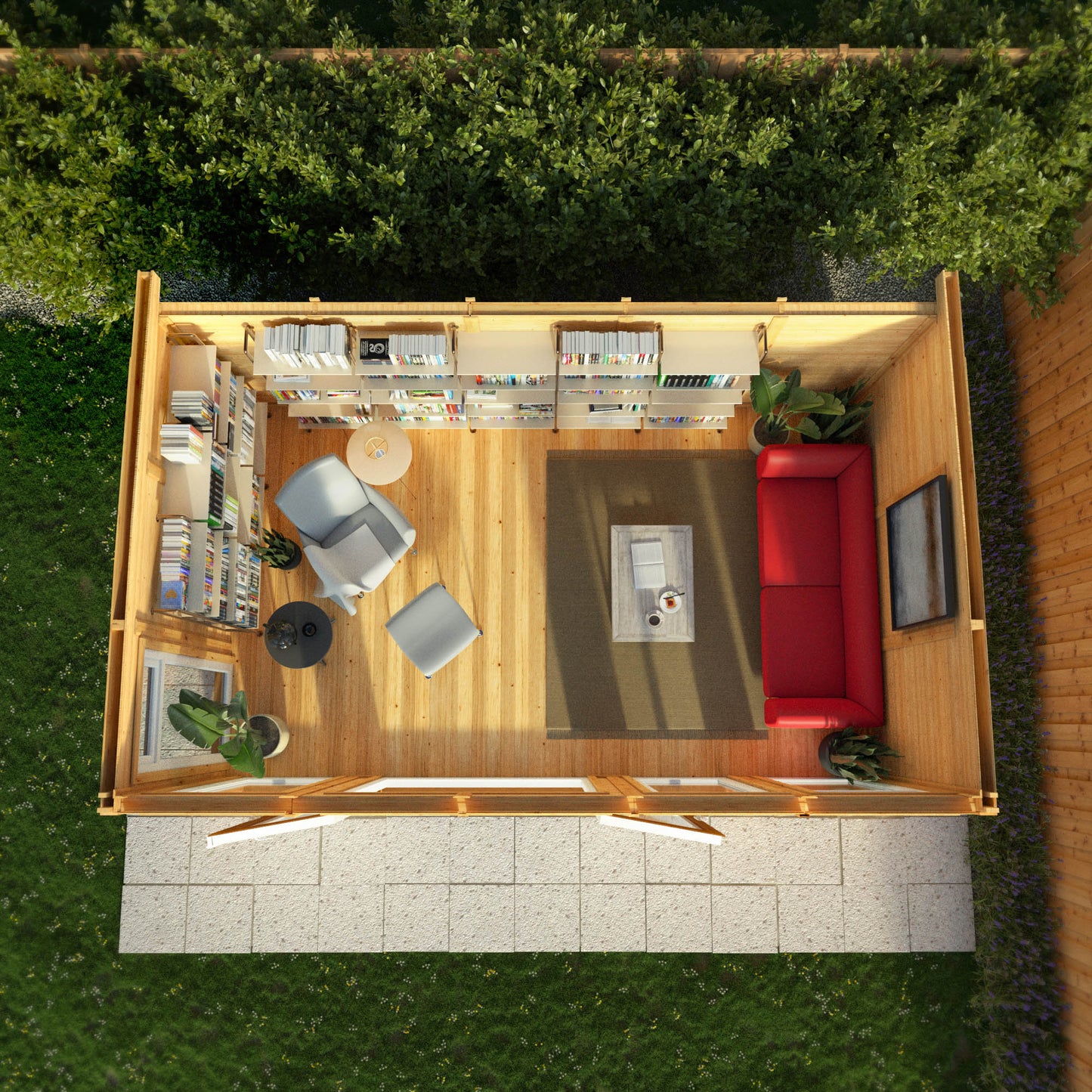 The Edwinstowe 5m x 3m Premium Insulated Garden Room with Oak UPVC