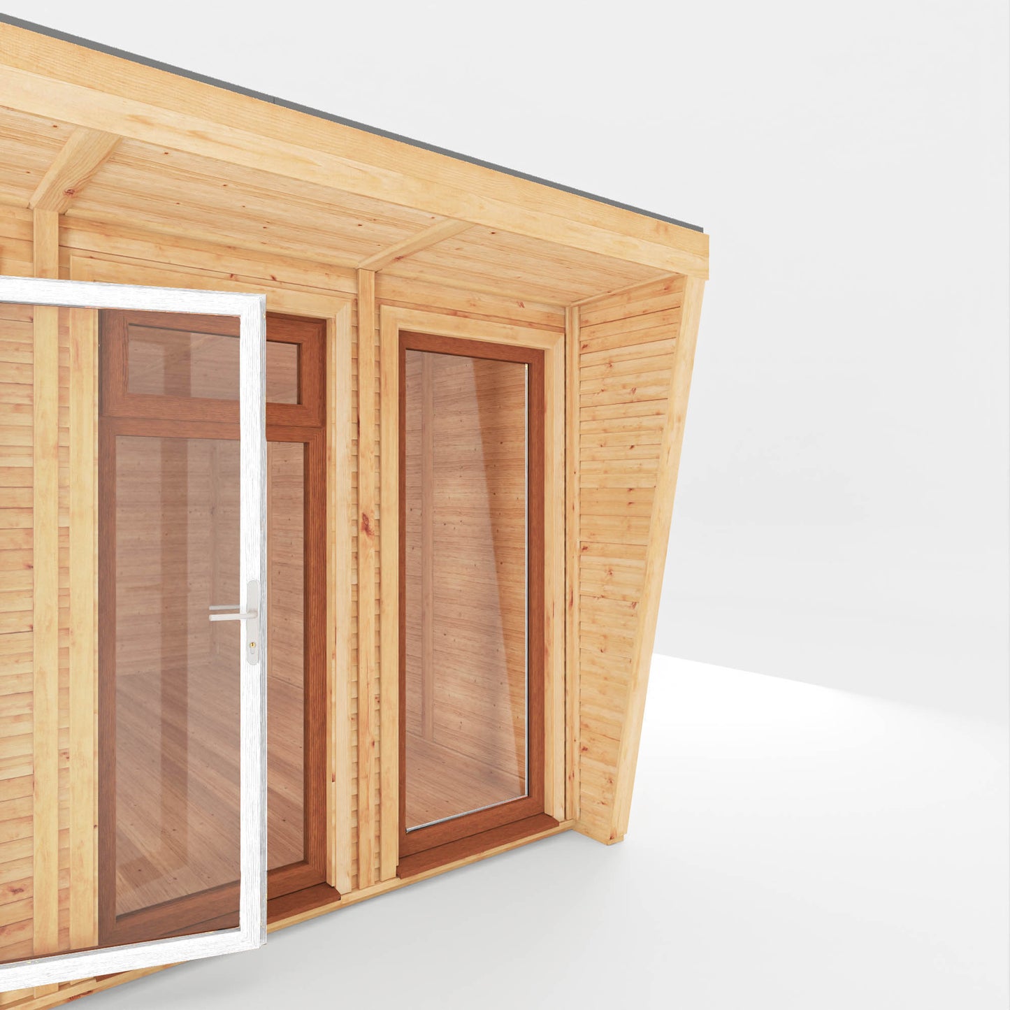 The Harlow 6m x 4m Premium Insulated Garden Room with Oak UPVC