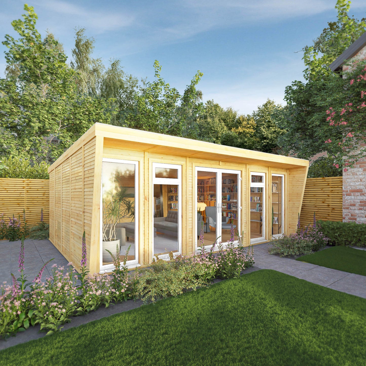 The Harlow 6m x 4m Premium Insulated Garden Room with White UPVC