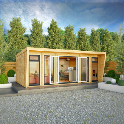 The Harlow 6m x 3m Premium Insulated Garden Room with Anthracite UPVC