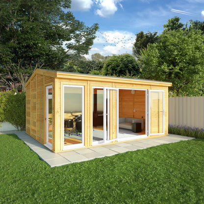 The Rufford 5m x 4m Premium Insulated Garden Room with White UPVC