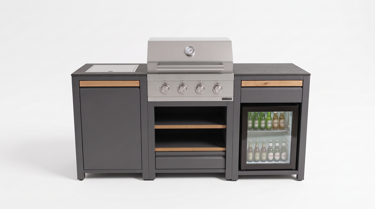 Urban Compact Outdoor Kitchen with fridge, product view 1
