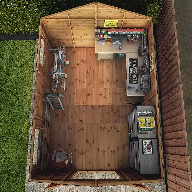 Refurbished 14 x 10 Premium Shiplap Apex Workshop