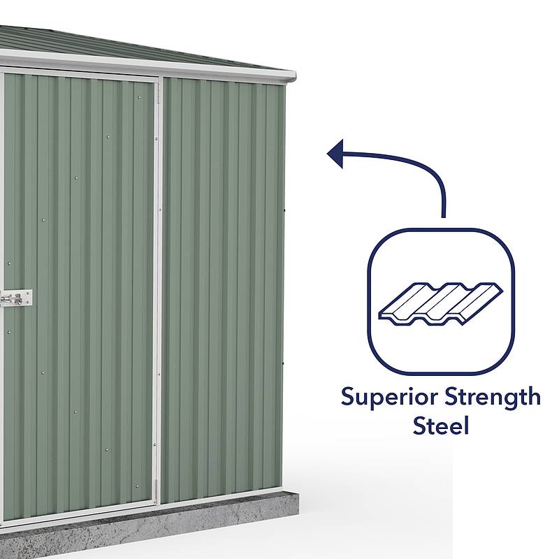 Absco Space Saver 7' 5 x 5 Eucalyptus Pent Metal Shed