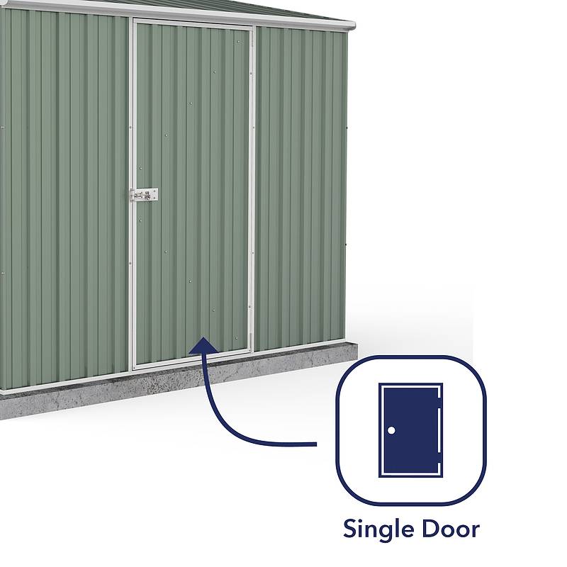 Absco Space Saver 7' 5 x 5 Eucalyptus Pent Metal Shed