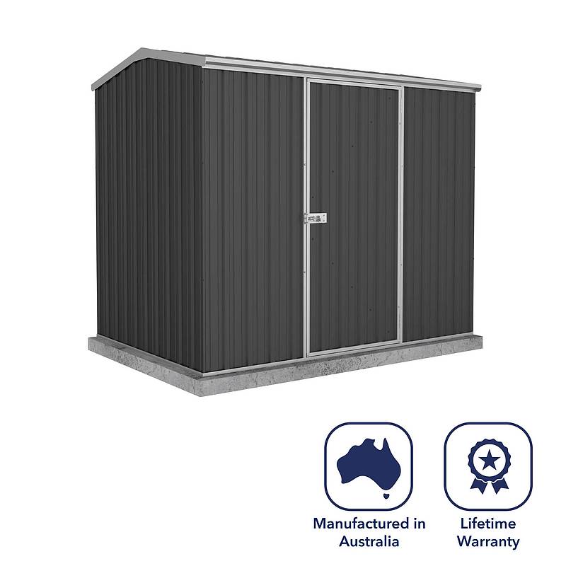 Absco Premier 7' 5 x 5 Dark Grey Reverse Apex Metal Shed