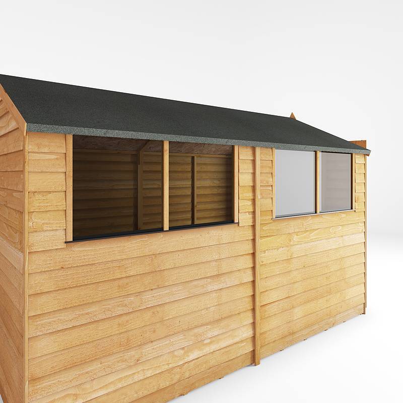 Refurbished 10 x 6 Value Overlap Double Door Apex Wooden Shed
