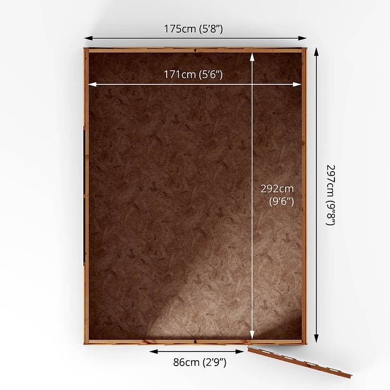 Refurbished Pressure Treated 10 x 6 Value Overlap Double Door Apex Windowless Wooden Shed