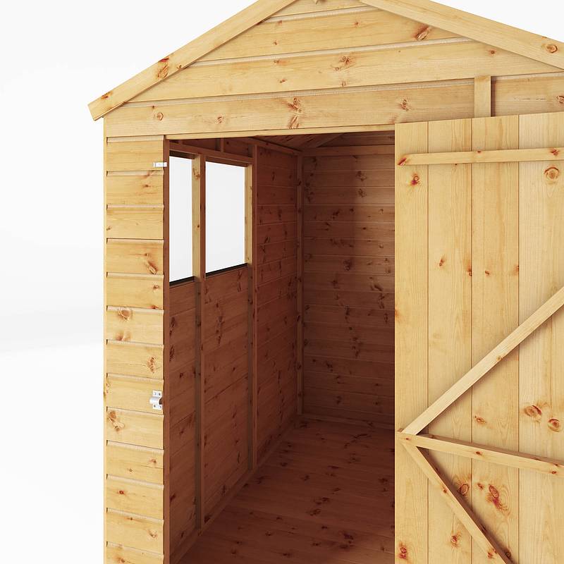 Refurbished Pressure Treated 7 x 5 Shiplap Apex Wooden Shed
