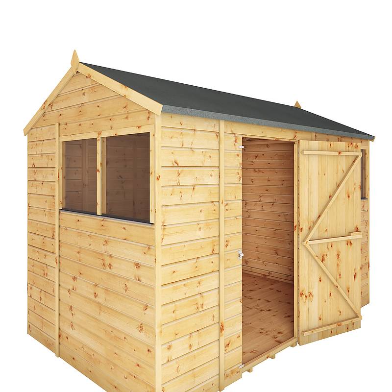 10 x 6 Shiplap Reverse Apex Wooden Shed