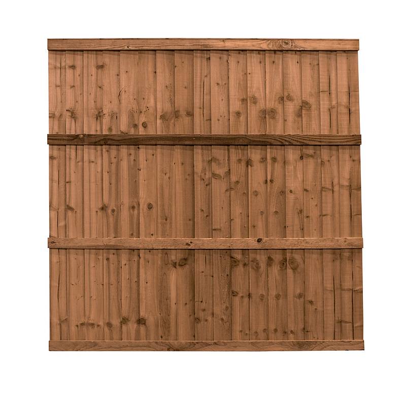 6 x 6 Pressure Treated Feather Edge Flat Top Fence Panel