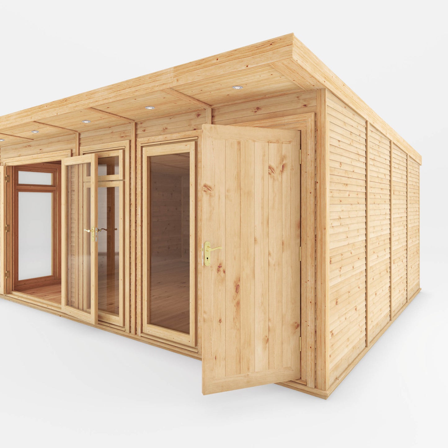 5 x 4m Insulated Garden Room with Side Shed