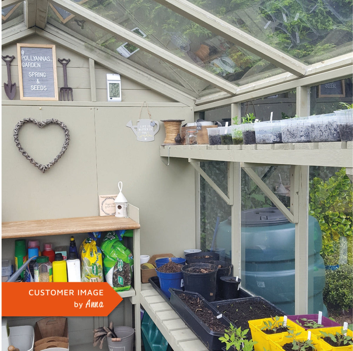 Refurbished 8 x 6 Evesham Wooden Greenhouse