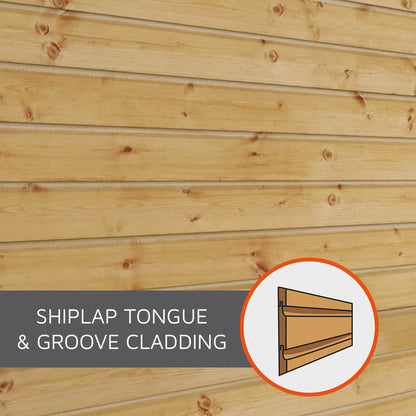 8 x 6 Shiplap Apex Windowless Wooden Shed