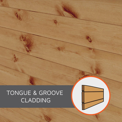 6 x 2'6 Tongue & Groove Pent Storage