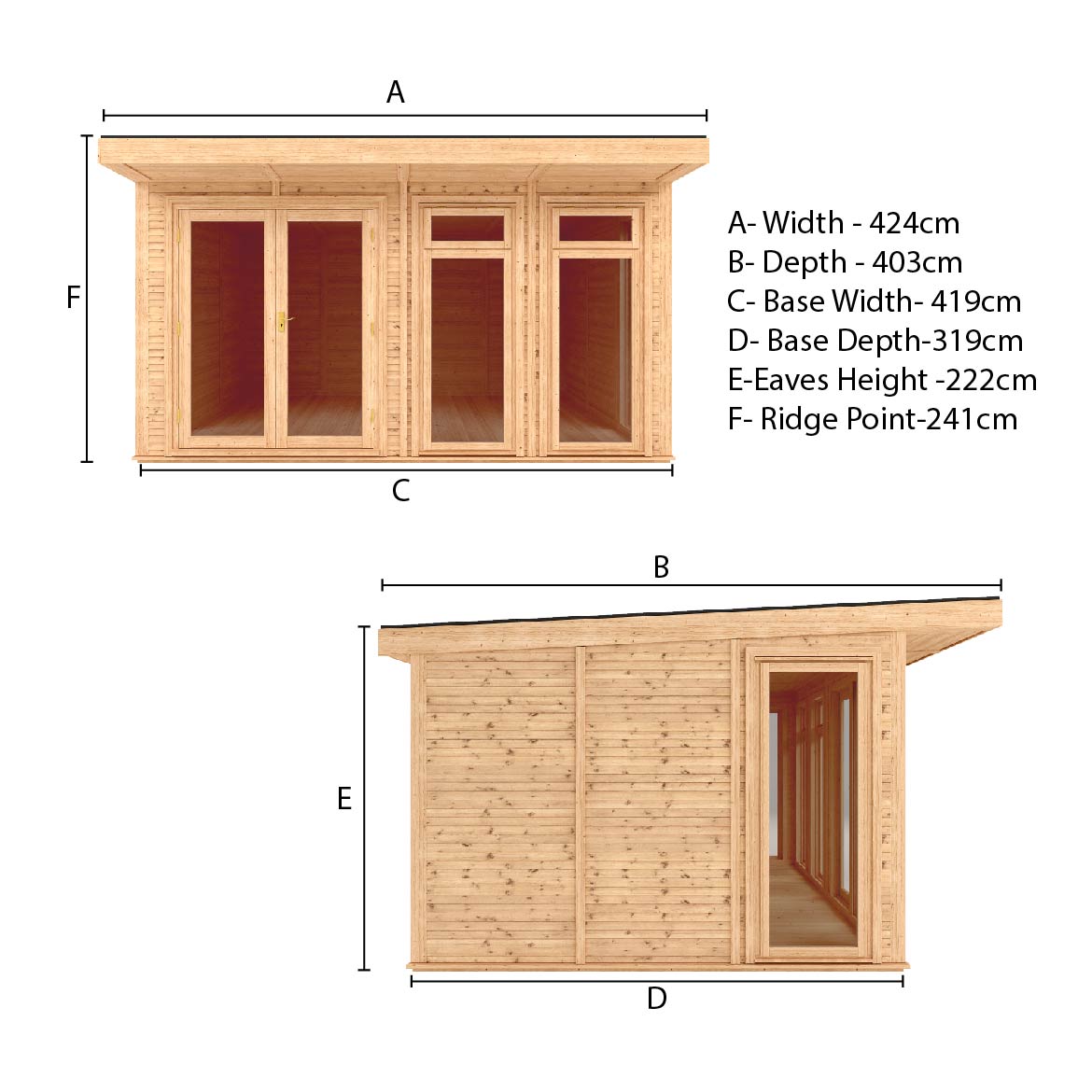 The Edwinstowe 4m x 3m Premium Insulated Garden Room