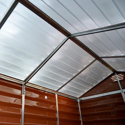 Canopia by Palram 6 x 10 Skylight Plastic Shed - Amber