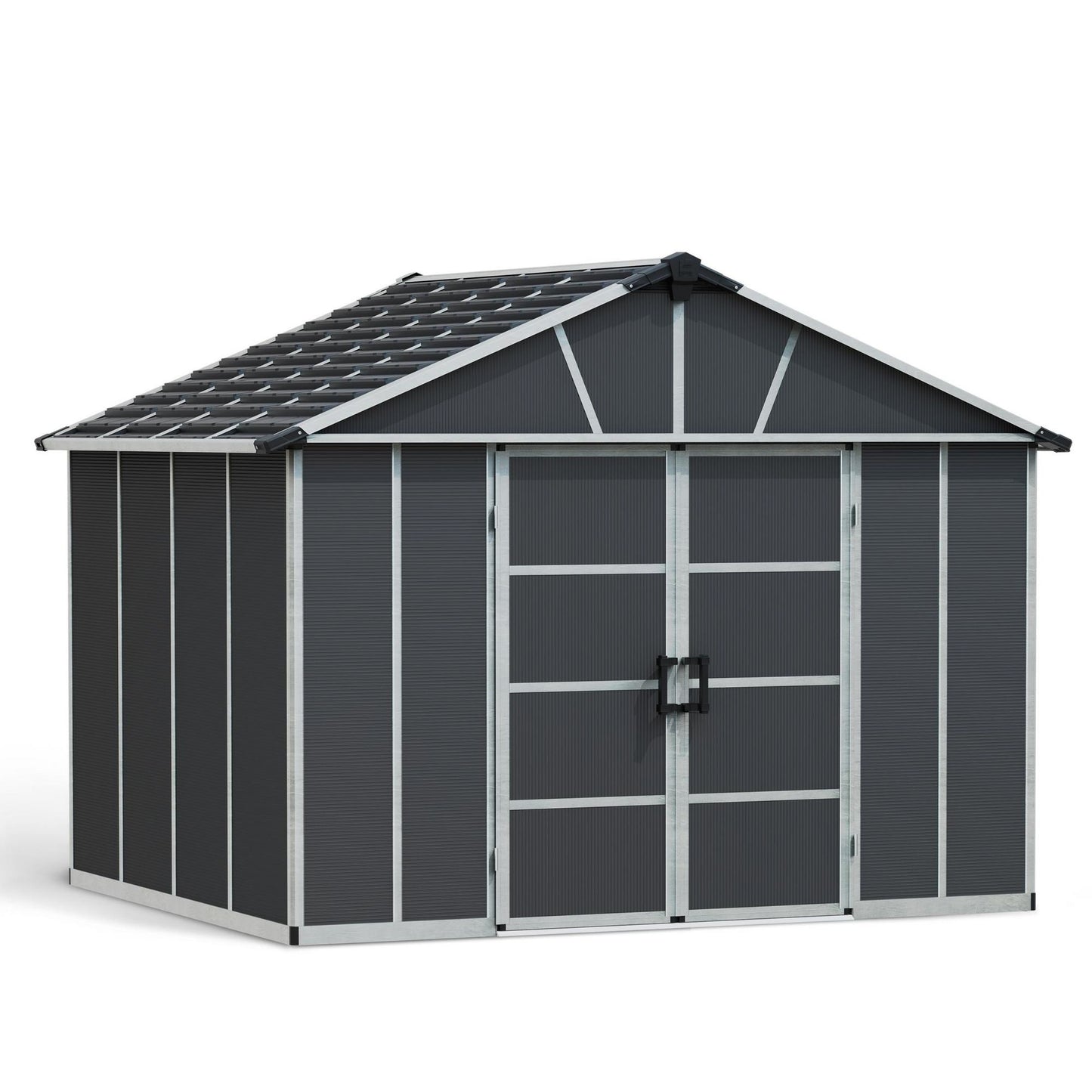 Canopia by Palram 11 x 9 Yukon Plastic Shed With Floor - Grey