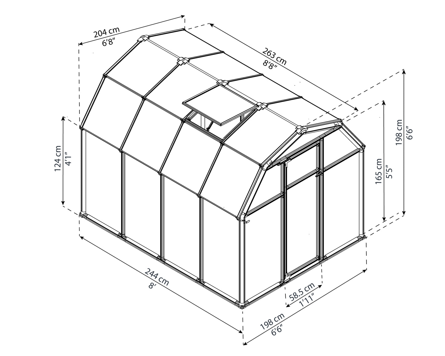 Canopia by Palram EcoGrow 6 x 8 Greenhouse