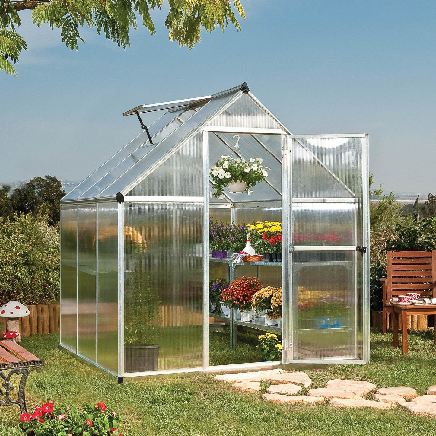 Canopia by Palram Mythos 6 x 6 Greenhouse - Silver