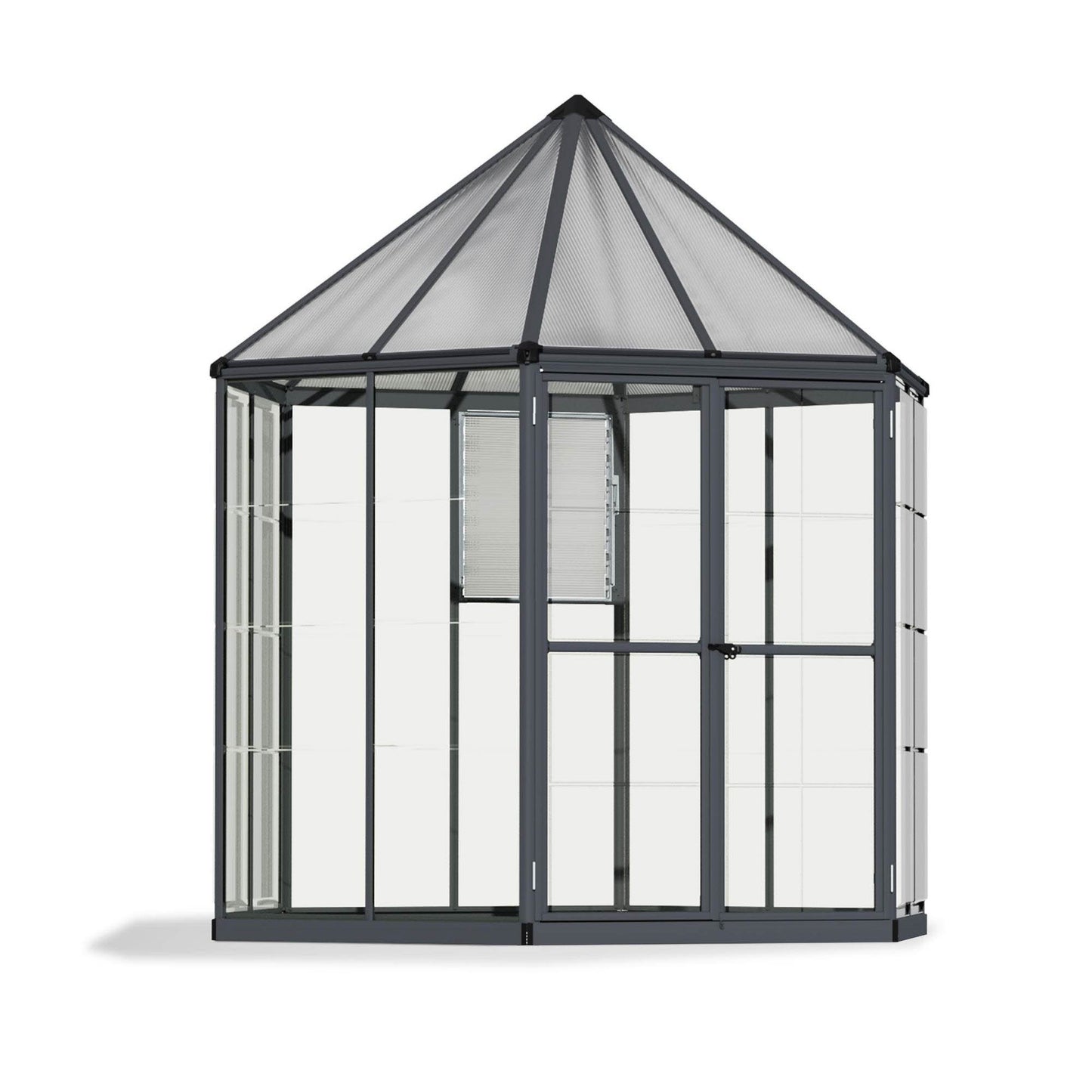 Canopia by Palram Oasis Hexagonal 8ft Greenhouse - Grey
