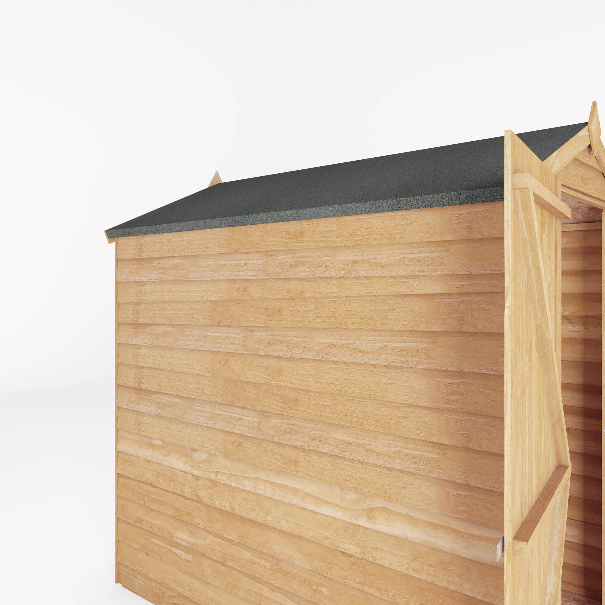 Refurbished 6 x 4 Overlap Single Door Apex Windowless Wooden Shed