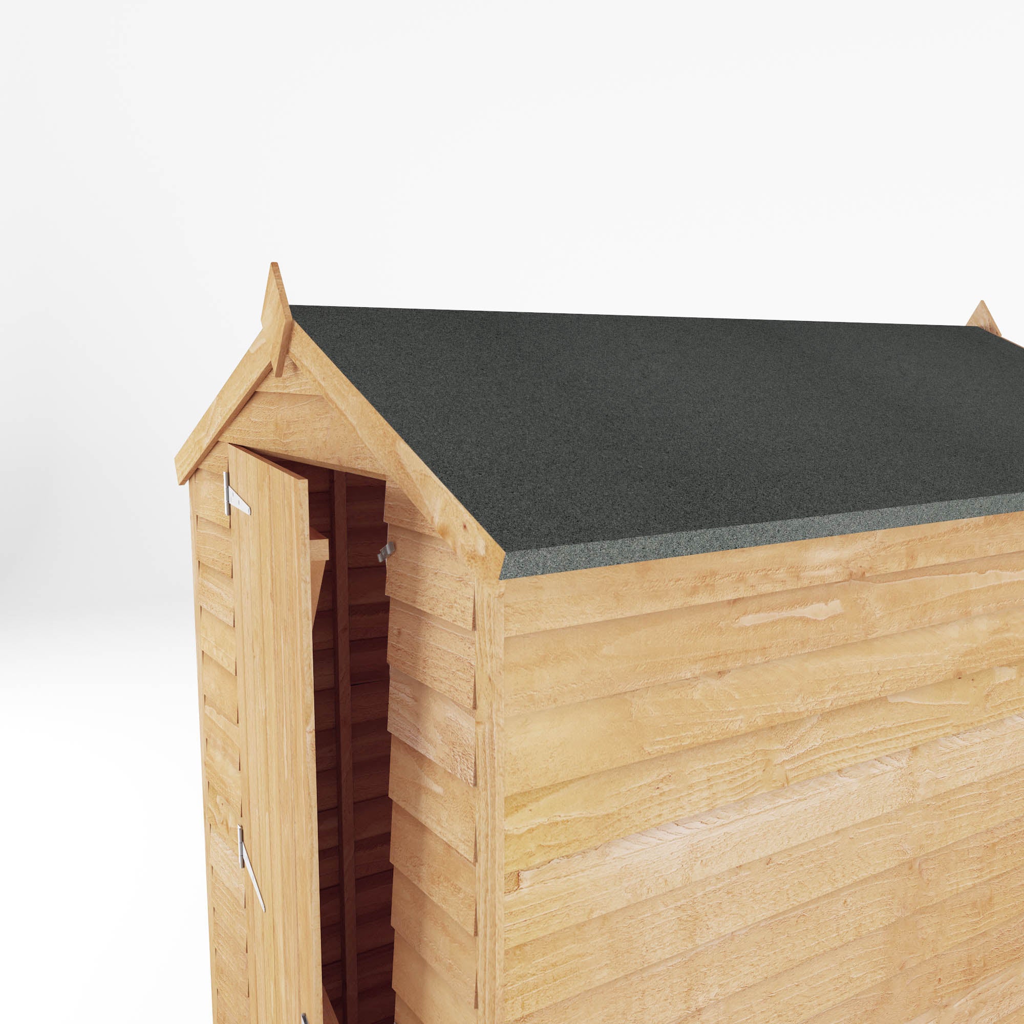 Refurbished 6 x 4 Overlap Single Door Apex Windowless Wooden Shed