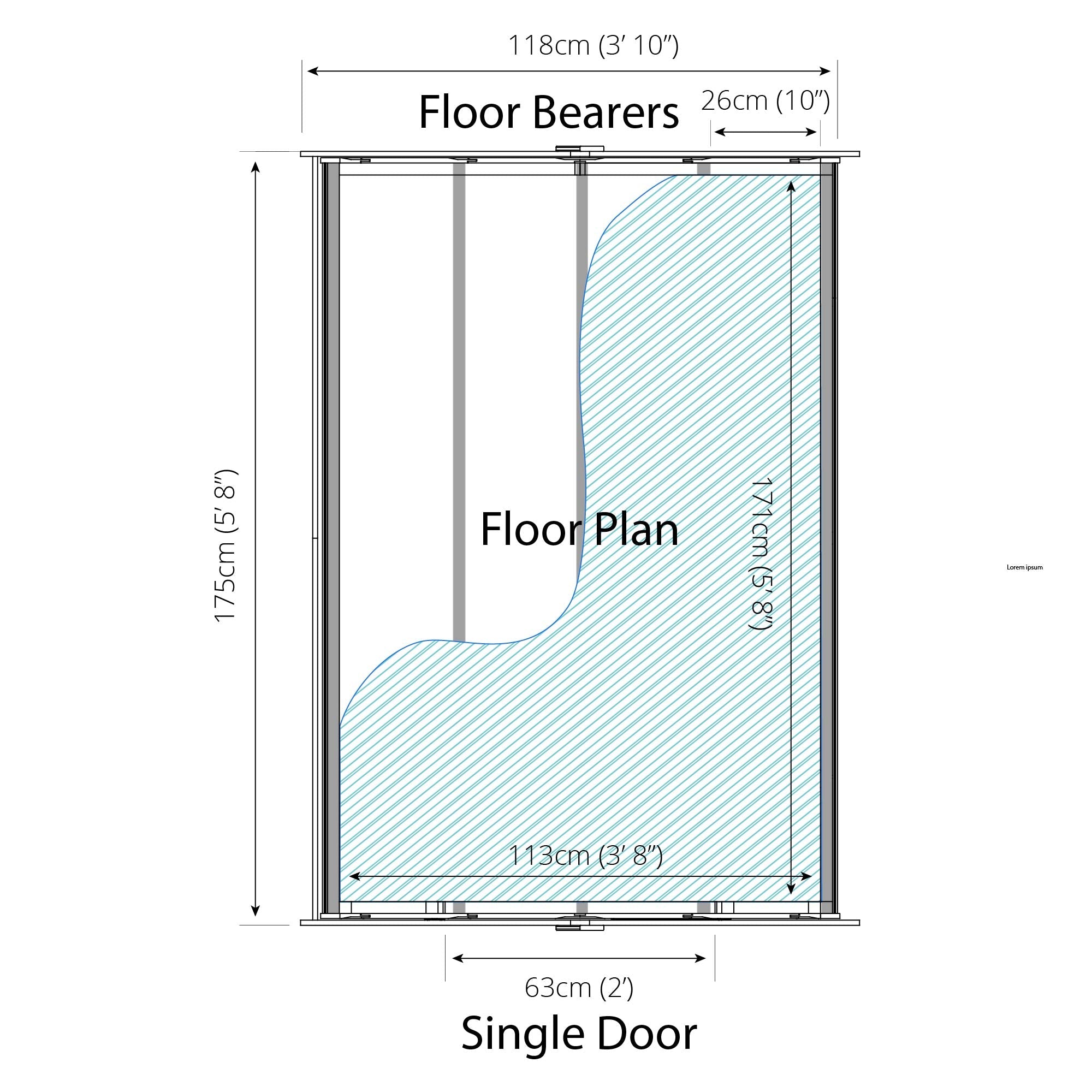Refurbished 6 x 4 Overlap Single Door Apex Windowless Wooden Shed