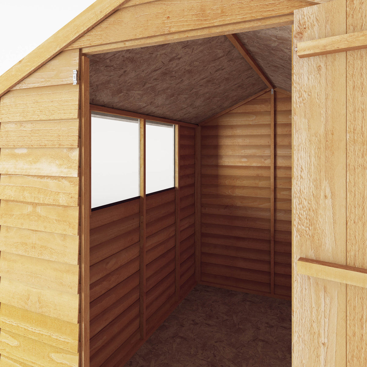 Refurbished 7 x 5 Overlap Single Door Apex Wooden Shed