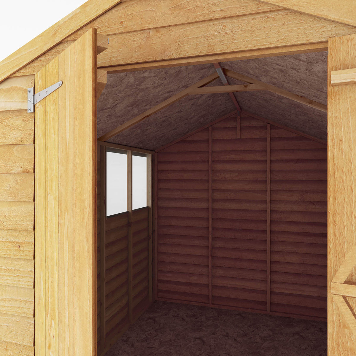 Refurbished 10 x 6 Value Overlap Double Door Apex Wooden Shed