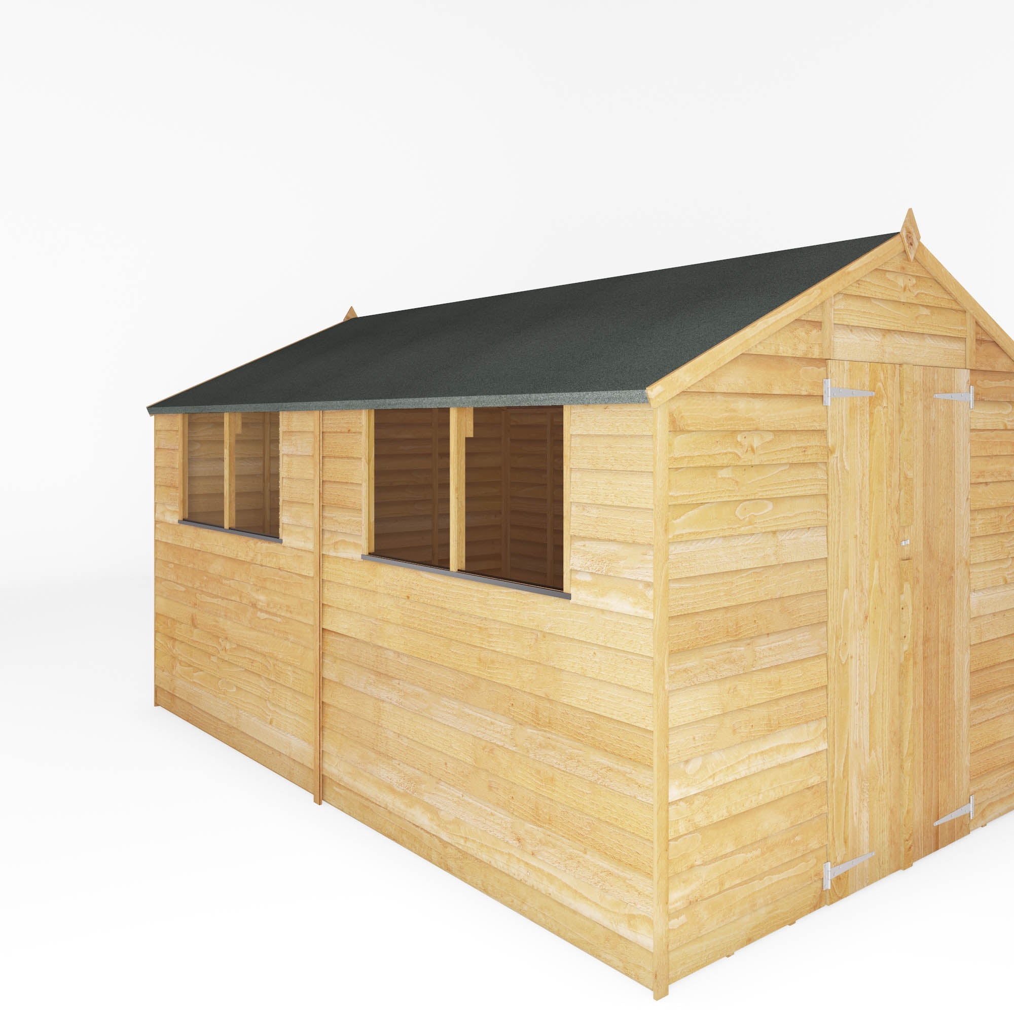 Refurbished 12 x 8 Overlap Double Door Apex Wooden Shed