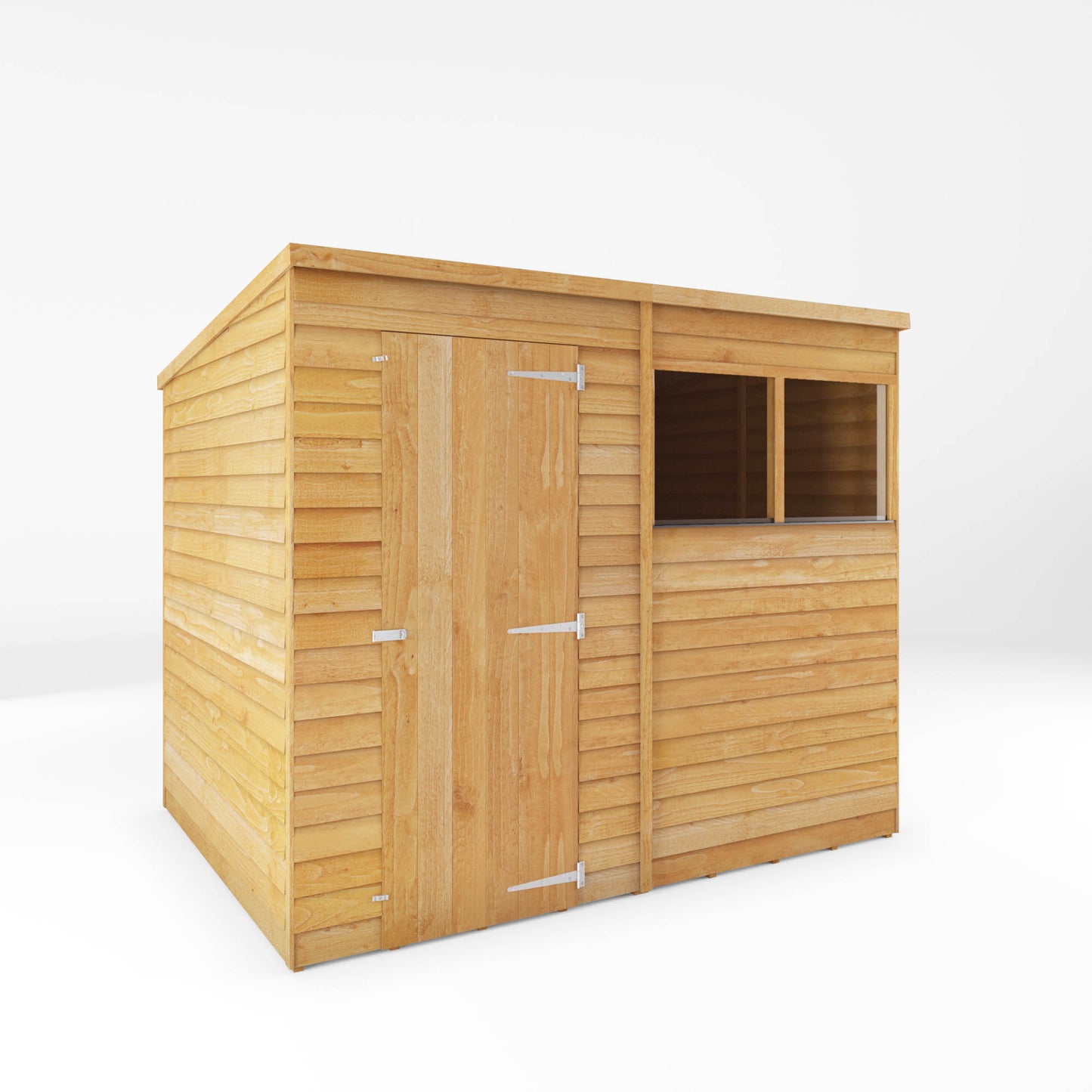 8 x 6 Overlap Single Door Pent Wooden Shed