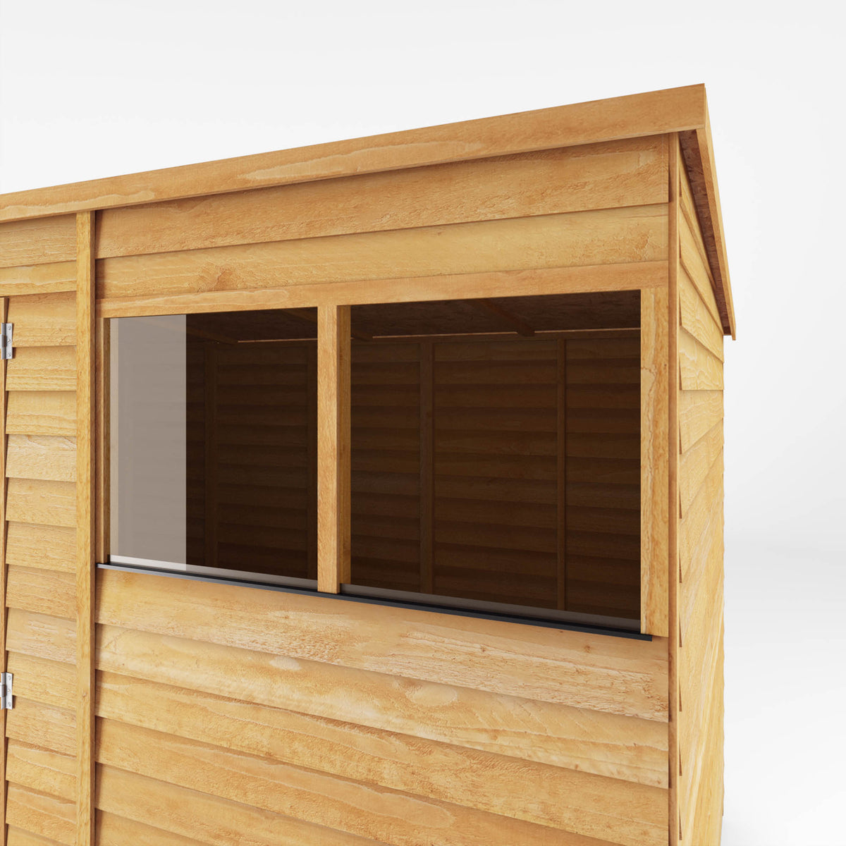 Refurbished Pressure Treated 10 x 6 Value Overlap Single Door Pent Wooden Shed