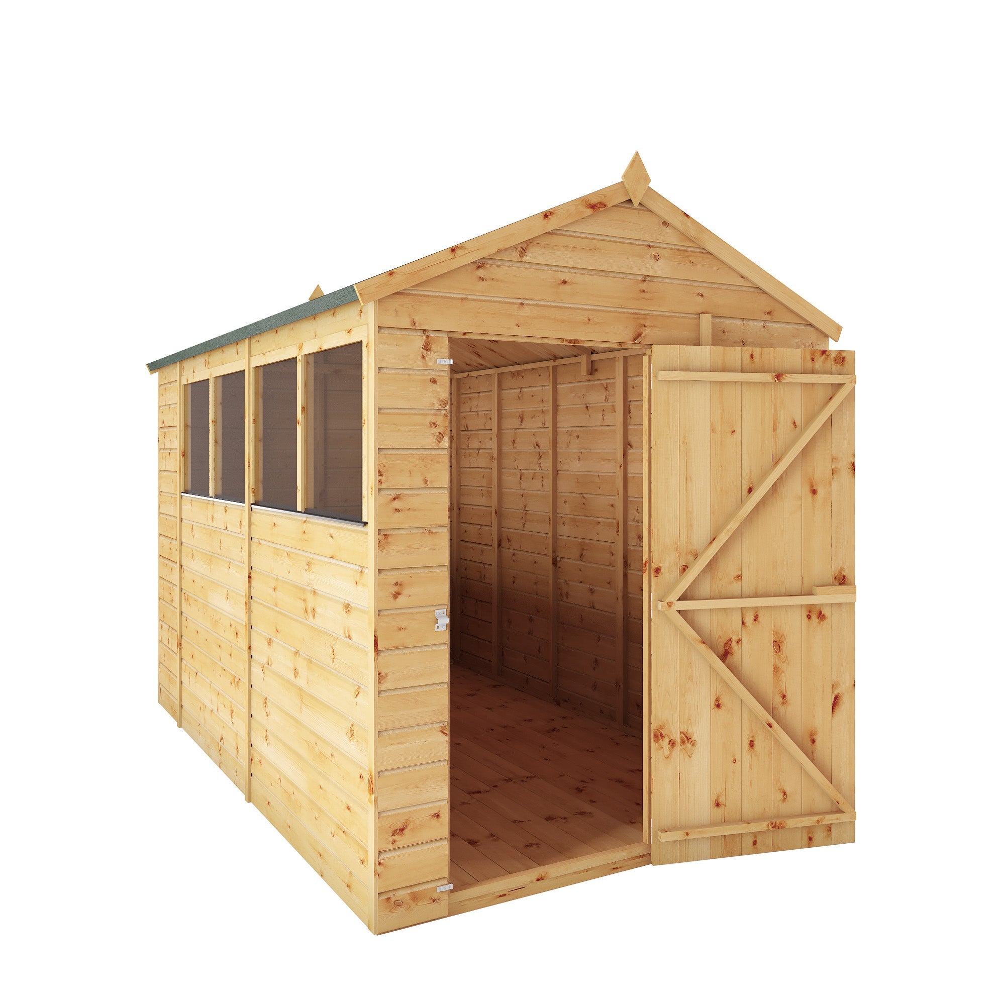 Refurbished 10 x 6 Shiplap Apex Wooden Shed