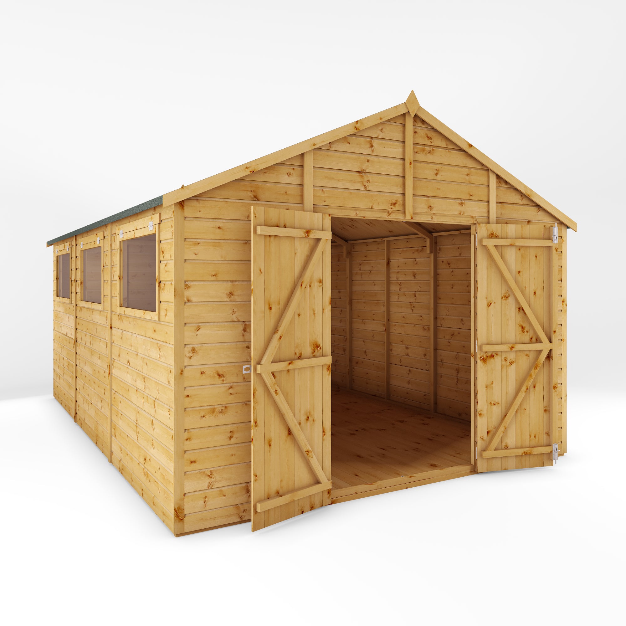 Refurbished 15 x 10 Premium Shiplap Apex Workshop