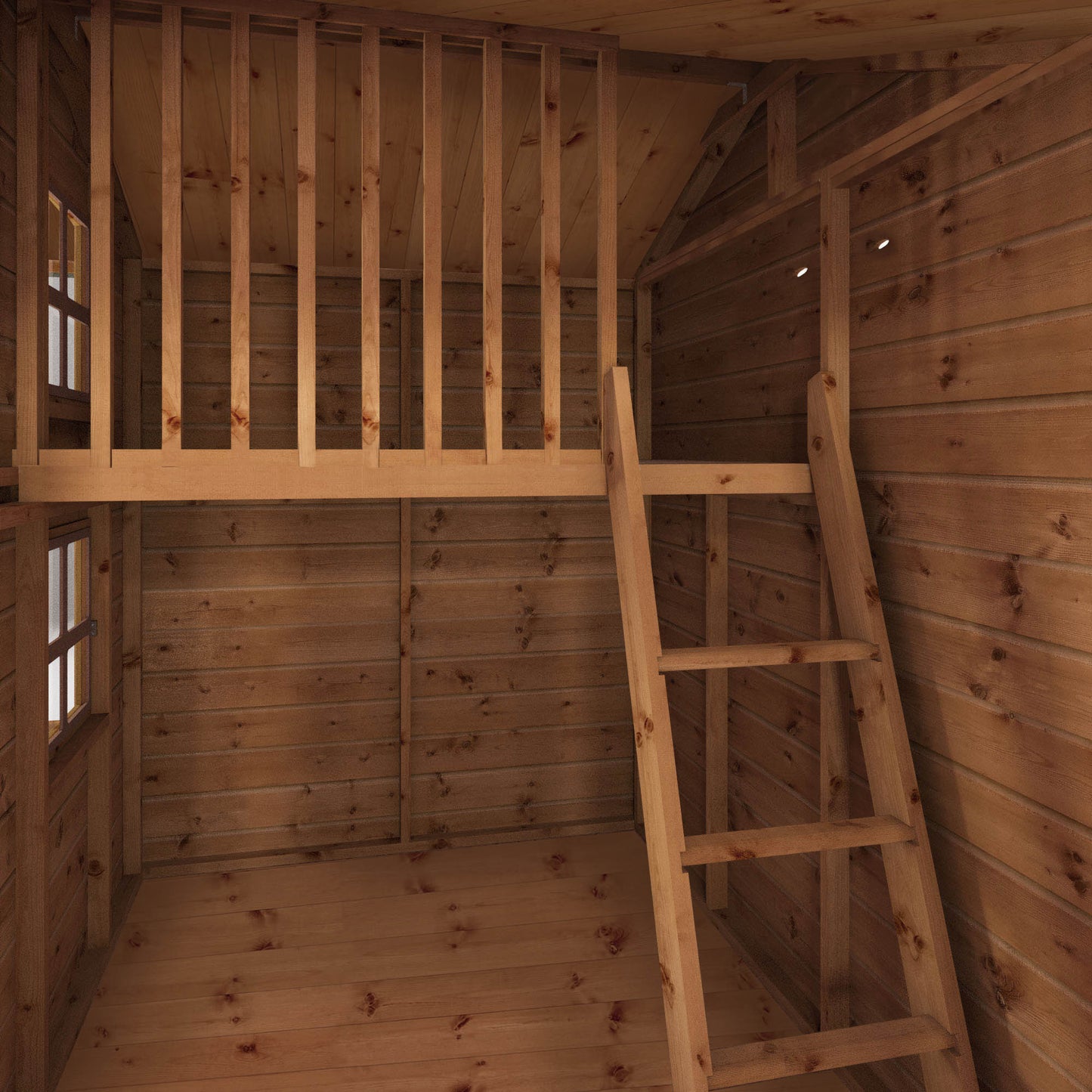 7 x 5 Snowdrop Wooden Playhouse with Loft