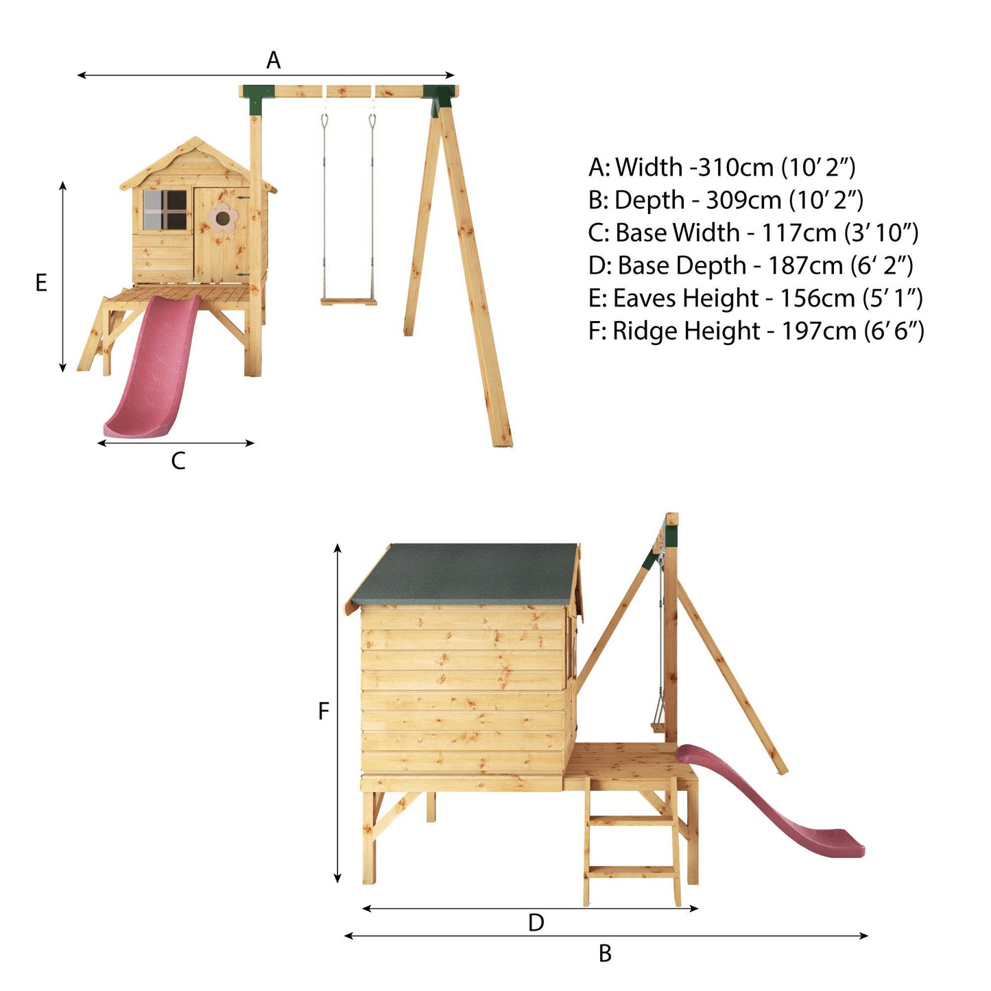 Snug Playhouse with Tower & Activity Set