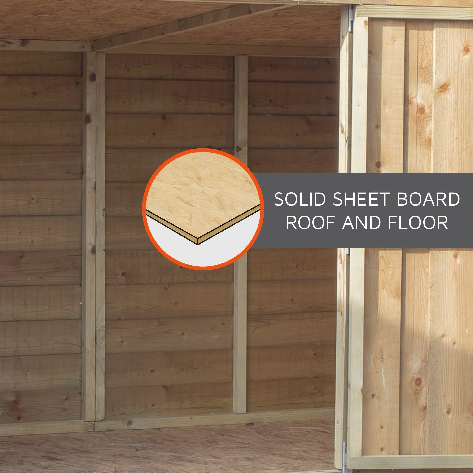 Refurbished 6 x 2.6' Value Overlap Double Door Pent Storage Shed