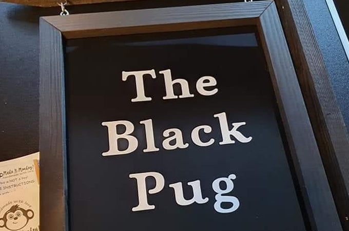 The Black Pug personalised sign The Black Pug personalised sign