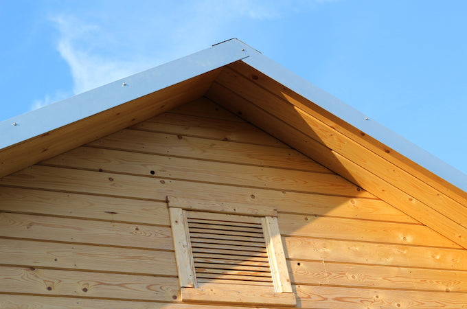 Air vent in wooden roof