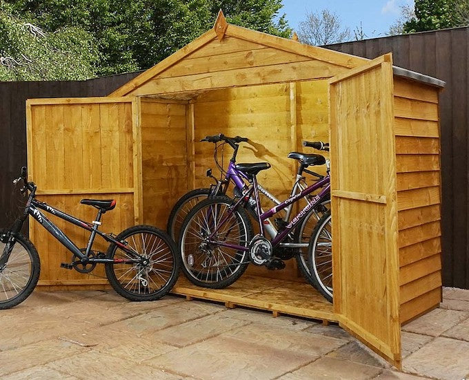 7 x 3 Overlap Double Door Apex Wooden Bike Shed 7 x 3 Overlap Double Door Apex Wooden Bike Shed